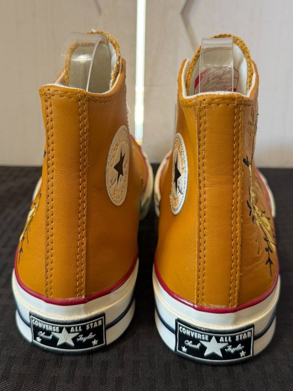 Converse Chuck 70 High 'Parkway Floral Embroidery' Sneakers in Turmeric Gold - Picture 7 of 10